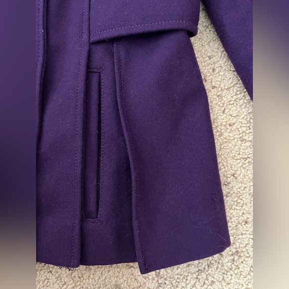 GUESS Purple Pea coat jacket Large - Picture 4 of 12